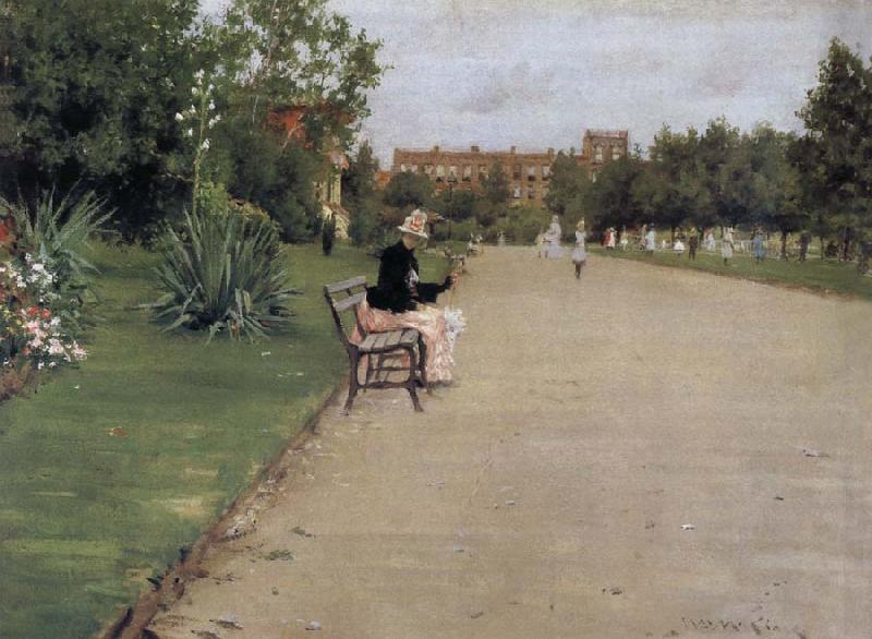 William Merritt Chase The view of park China oil painting art